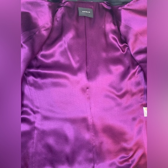 Akris Silk Amethyst Birdie Tuxedo Jacket/Blazer SZ US 12! - Picture 6 of 14